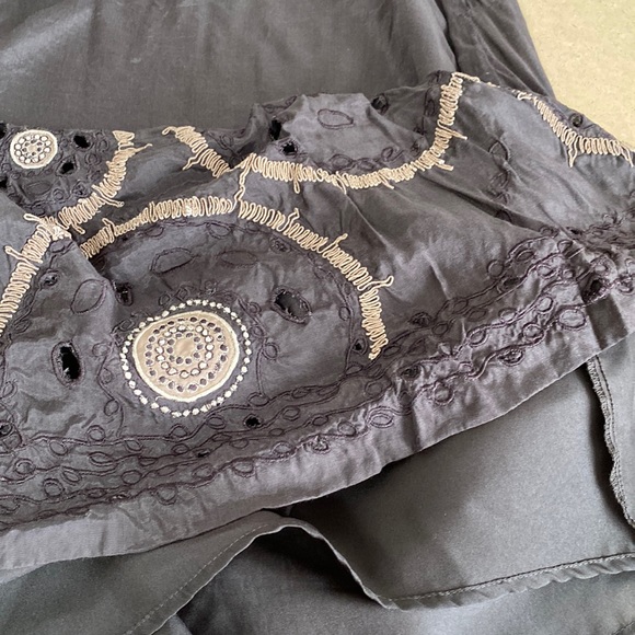 Chico’s Brown A-line Skirt. Size 0. Fully lined. Embroidered detail - Picture 7 of 8